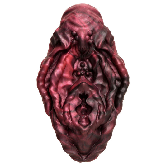 "Xeno Pussy Vulva Silicone Grinder - Red/black CC-AH379"